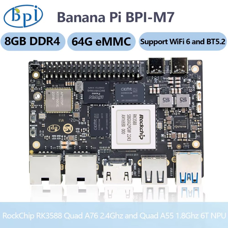 【Bestseller】Banana Pi BPI-M7 E – Banana Pi Bpi M7 Rk3588 Bewertung und Preis