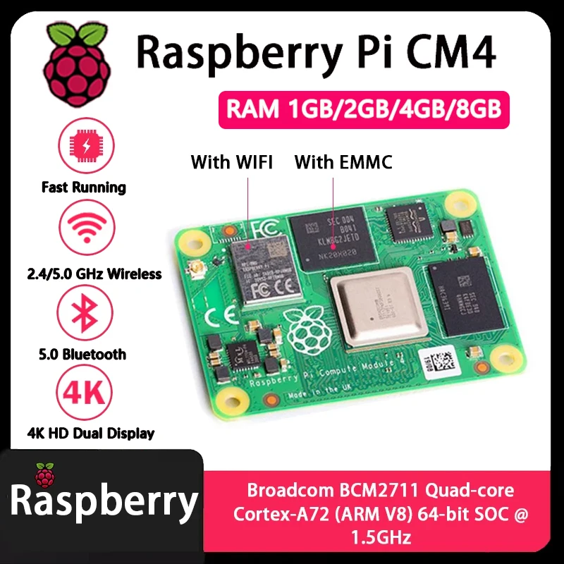 Raspberry Pi CM4 1GB/2GB/4GB/8 – Compute Module 4 32Gb Wifi Bewertung und Preis