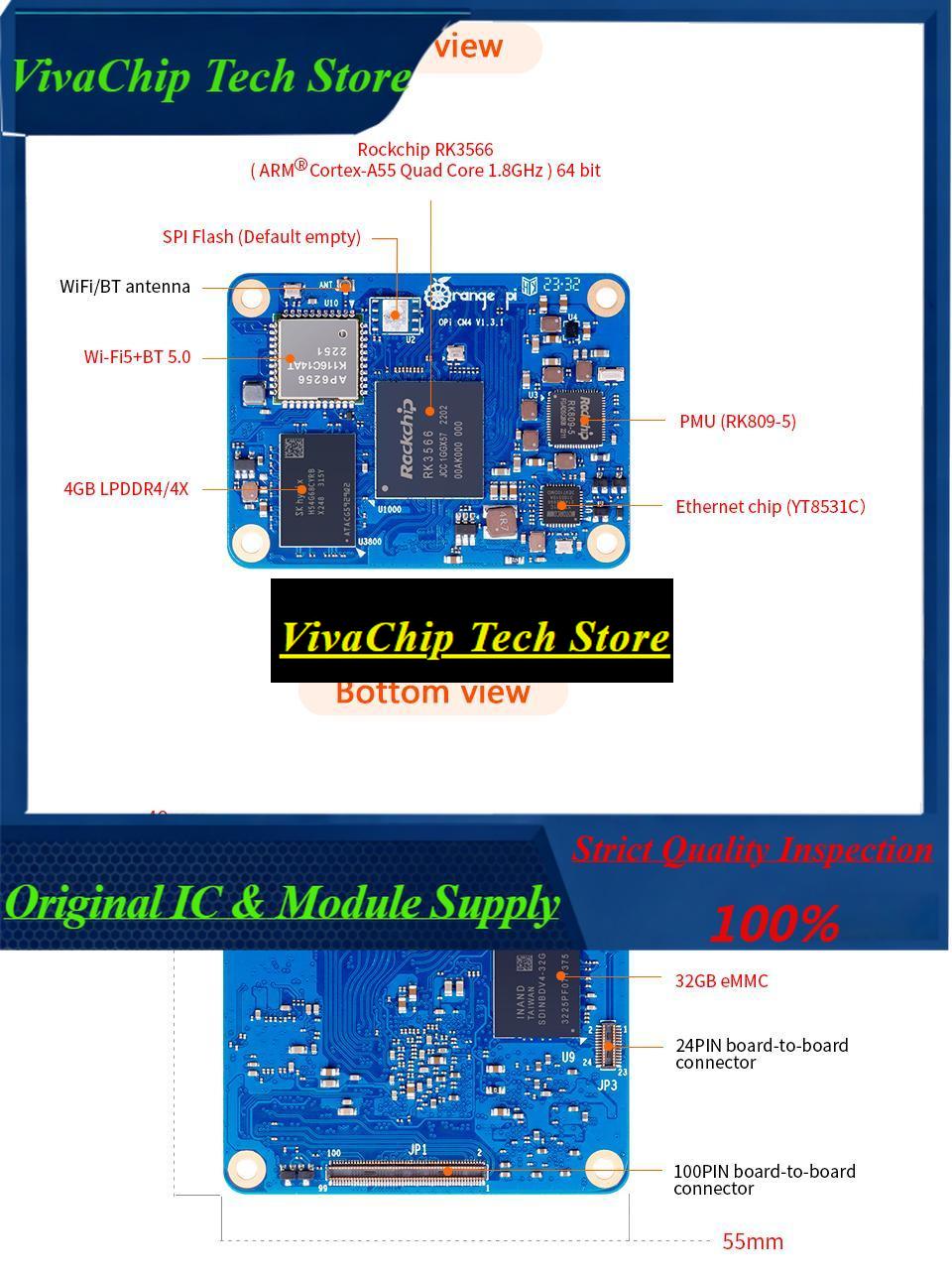 Orange Pi CM4 4GB RAM 32GB EMM – Compute Module 4 32Gb Wifi Bewertung und Preis